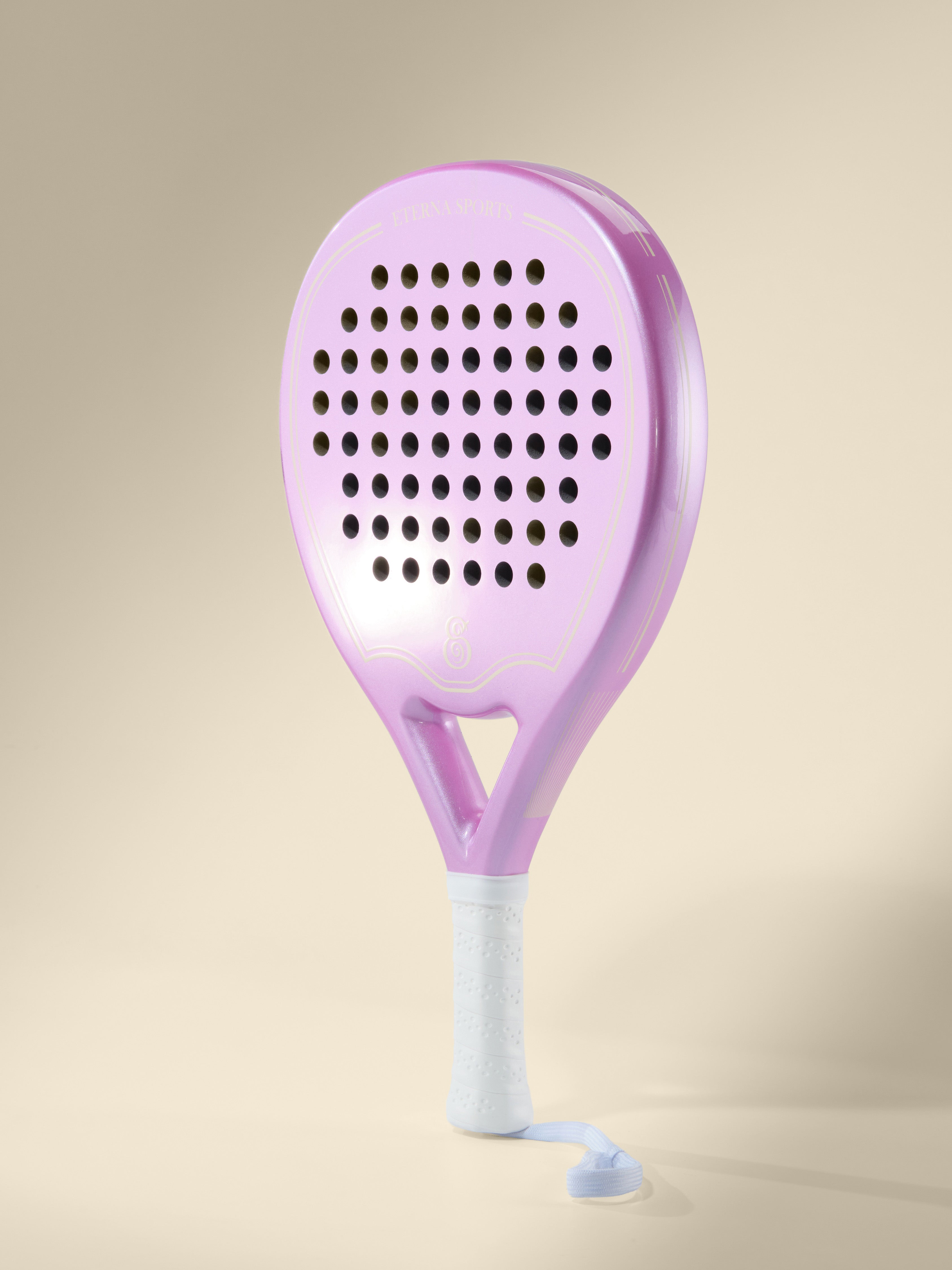Eterna Sports Miami Rose Glossy padel racket, front view