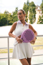 Eterna Sports Miami Rose Matte padel racket, on-court 1