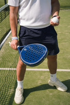 Eterna Sports Soho Blue Glossy padel racket, on-court 1