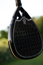 Eterna Sports Tribeca Laser Black Glossy padel racket, on-court 4